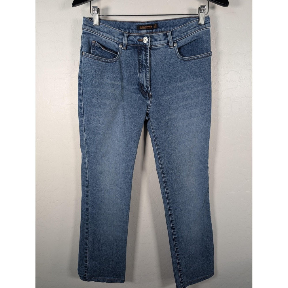 Peter Golding‎ Jeans Womens 8 Blue High Rise Straight Original Stretch Denim